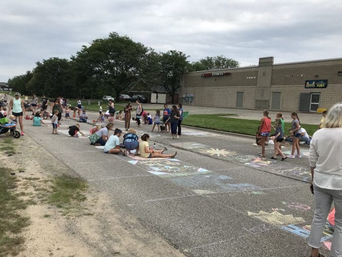 Chalk Art Festival Rain Didn’t Spoil the Fun! Kent District Library